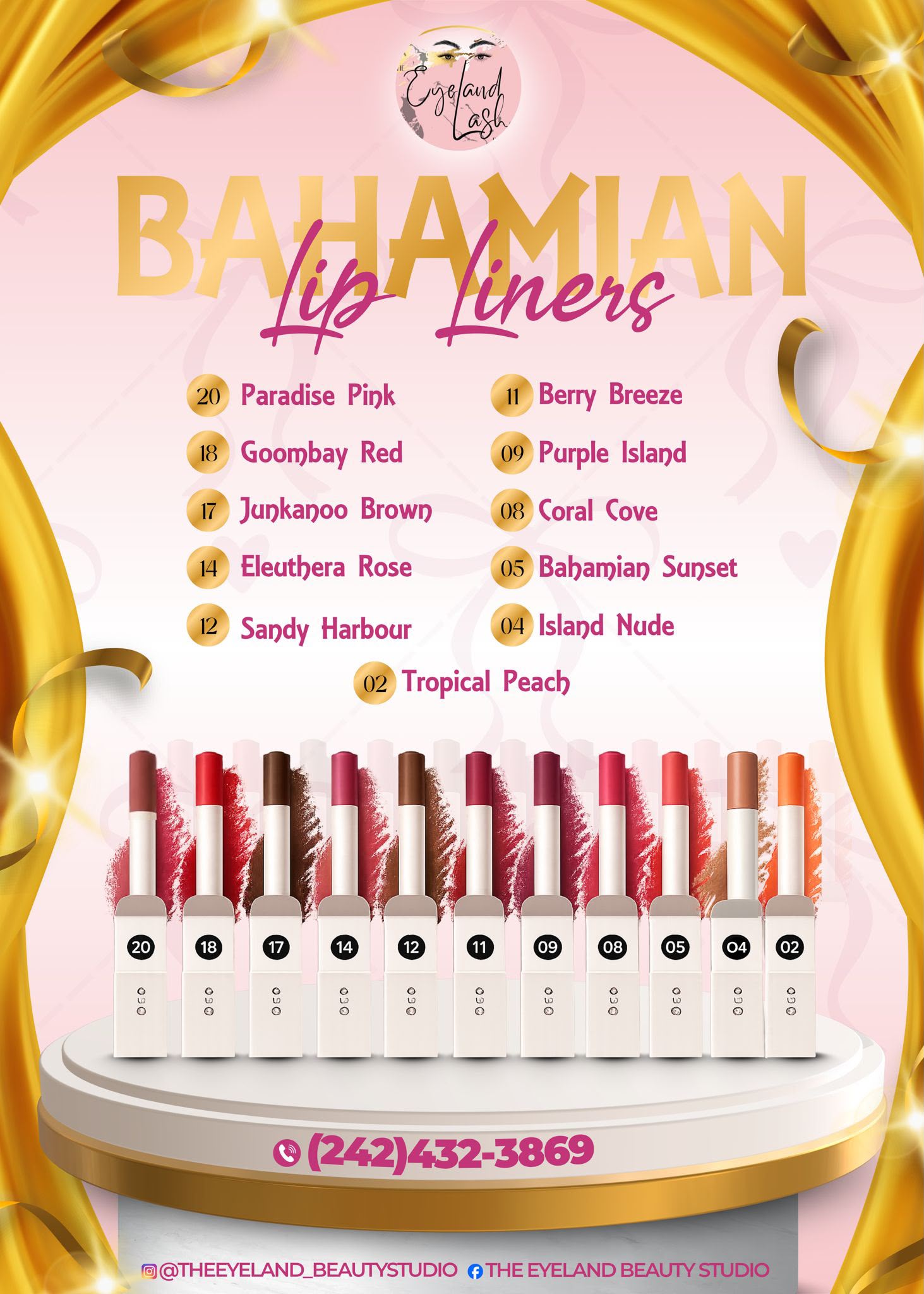 Bahamian Lip Liners